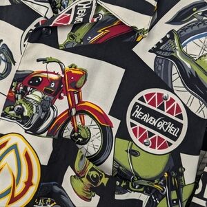 Motorcycle Button Down Shirt Man's Size XL
